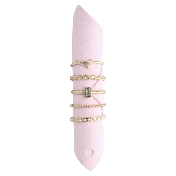 CRYSTAL ASSORTED METAL RING SET
