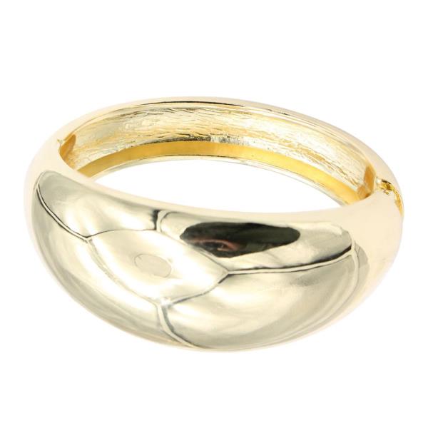 METAL GOLD PLATED HINGED BANGLE BRACELET