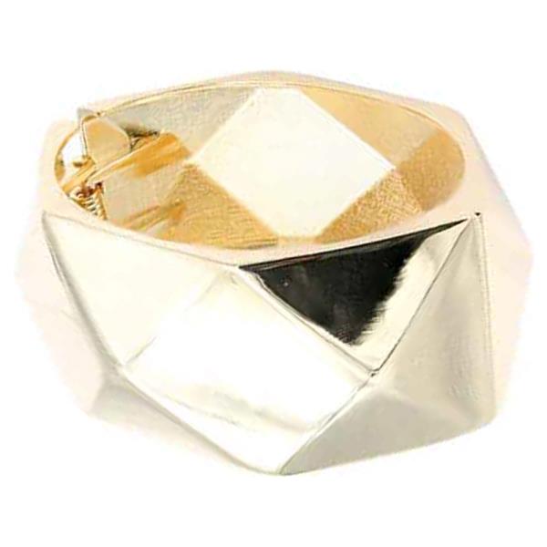METAL GOLD PLATED HINGED BANGLE BRACELET