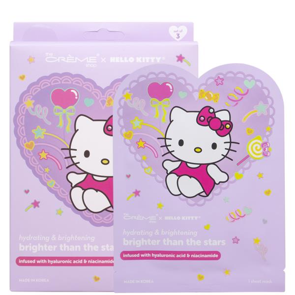 THE CREME SHOP X HELLO KITTY BRIGHTER THAN THE STARS PRINTED ESSENCE SHEET MASK SET OF 3