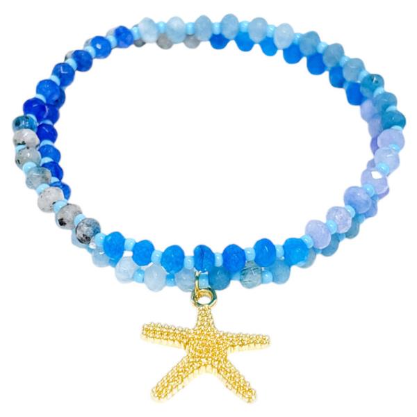 STARFISH BEADED LAYERED BRACELET