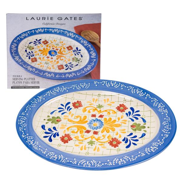 TIERRA OVAL SERVING PLATTER LARGE 13.8"
