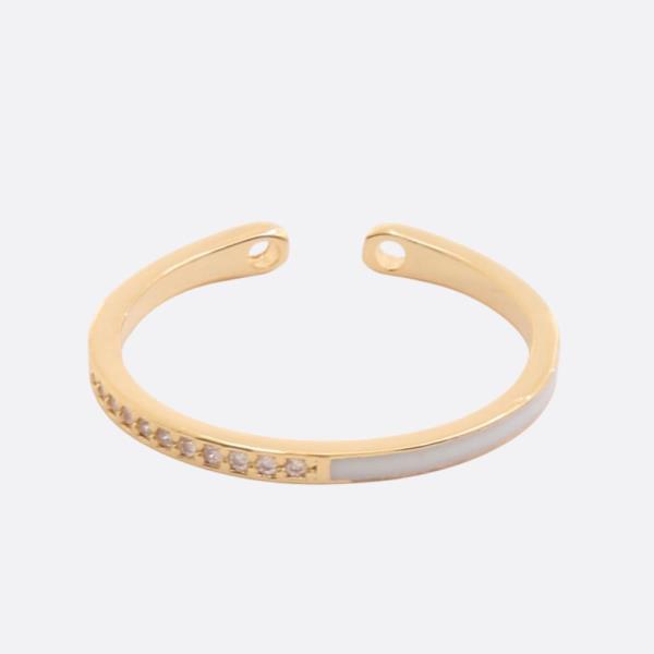 SODAJO CZ ADJUSTABLE GOLD DIPPED EARRING
