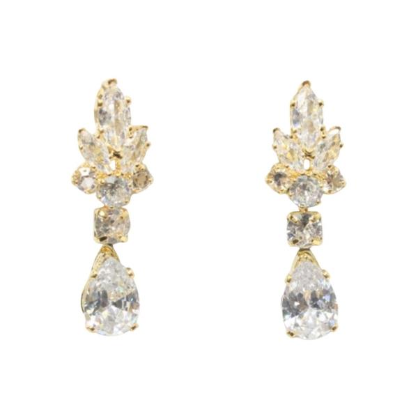 TEARDROP RHINESTONE DANGLE EARRING