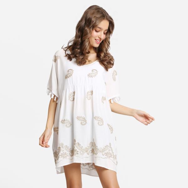 PAISLEY EMBROIDERED DRESS
