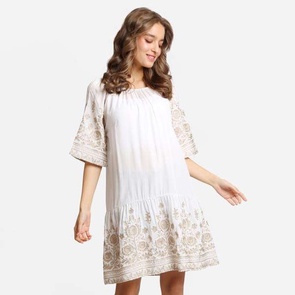 FLORAL EMBROIDERED DRESS