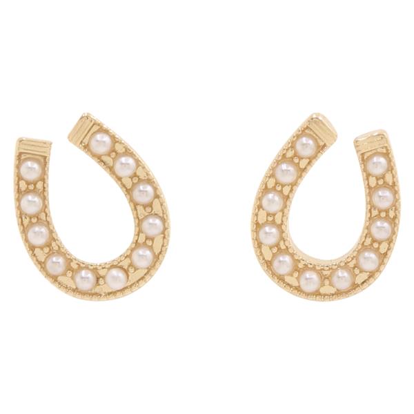 HORSESHOE STUD EARRING