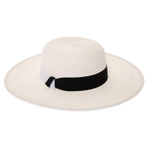 STRAW SUN HAT W/ TRIBAL BAND