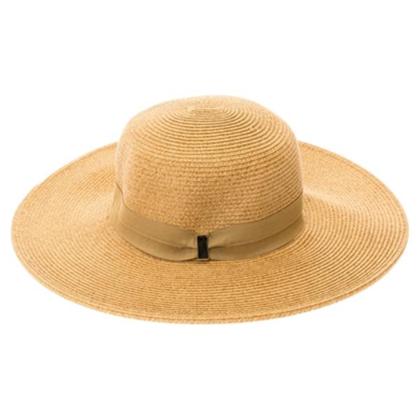 SUN HAT W/ GOLD BAR ACCENT