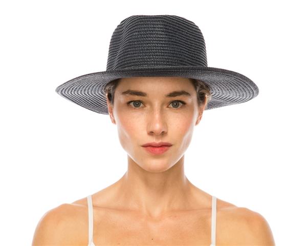 STRAW RANCHER HAT WITH A FAUX SUEDE DOUBLE KNOT BAND