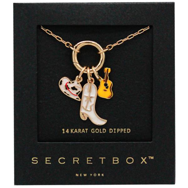 14K GOLD DIPPED WESTERN CHARMS NECKLACE