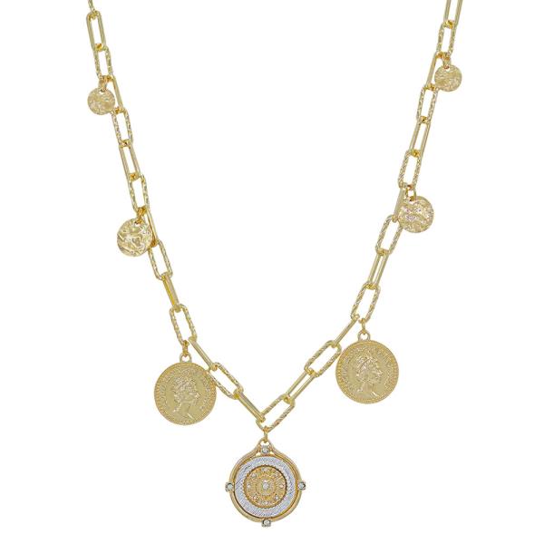 COIN CHARM OVAL LINK STATION NECKLACE