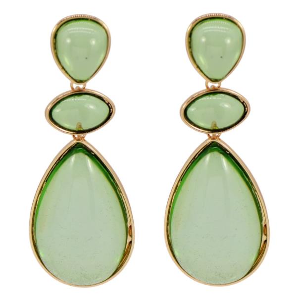 TEARDROP STONE DANGLE EARRING