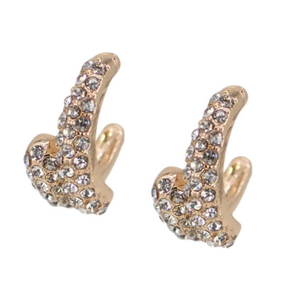 RHINESTONE METAL EARRING
