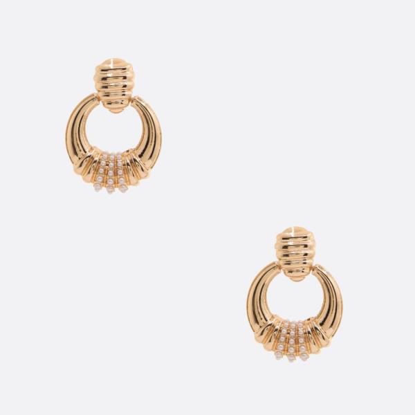 ROUND METAL EARRING