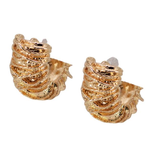 TEXTURED METAL EARRING