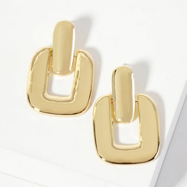 SQUARE METAL BAR EARRING