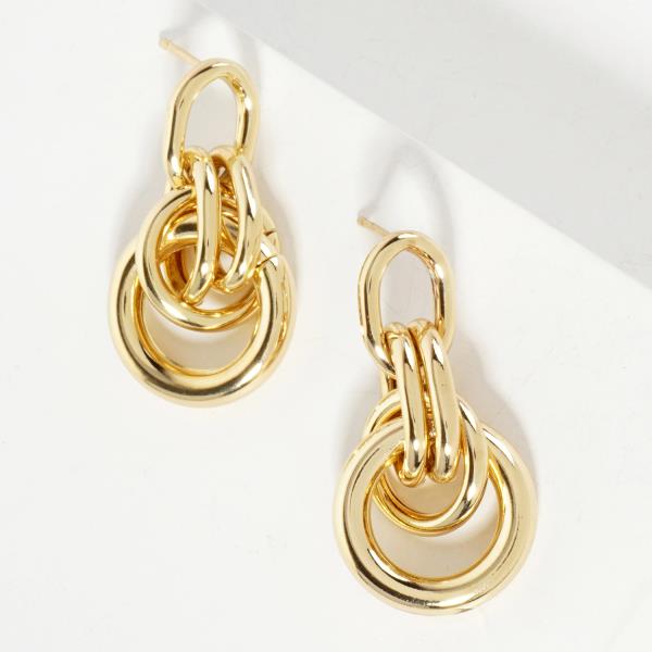 CIRCLE LINK METAL EARRING
