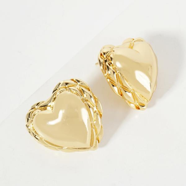 HEART METAL EARRING