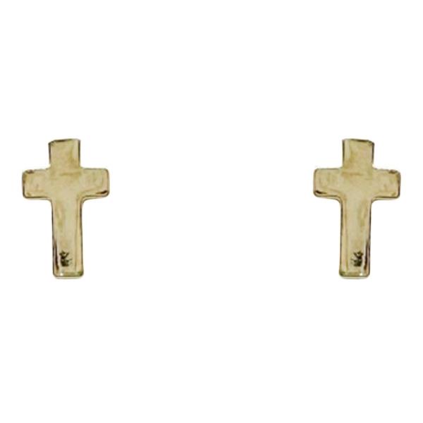 METAL CROSS STUD EARRINGS