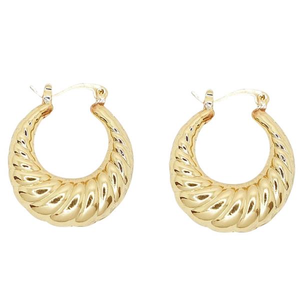 CROISSANT HOOP METAL EARRING