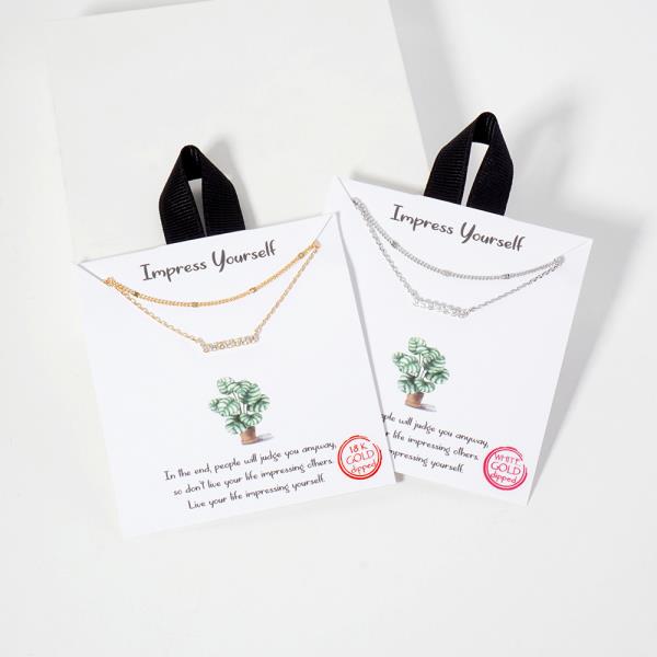 18K GOLD RHODIUM IMPRESS YOURSELF NECKLACE
