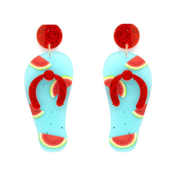SUMMER FLIP FLOP DANGLE EARRING