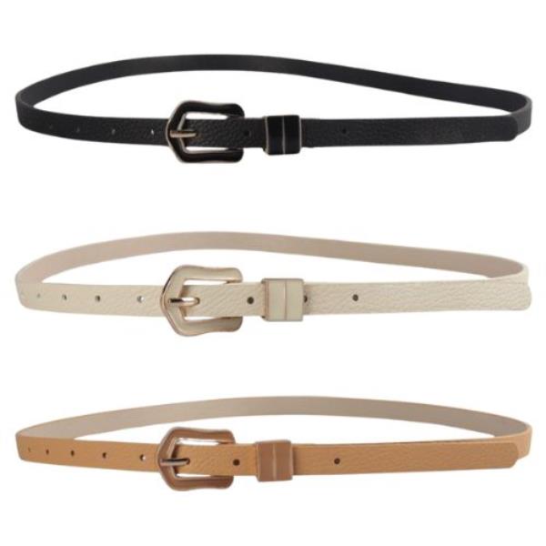 COLOR BUCKLE THIN BELT SET