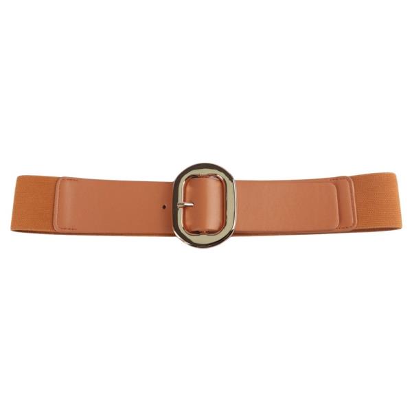 METAL OVAL BUCKLE ELASTIC BELT