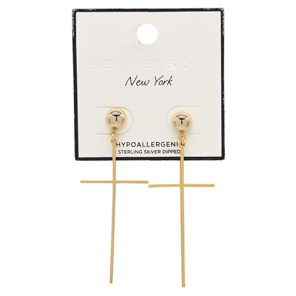 CROSS DANGLE EARRING