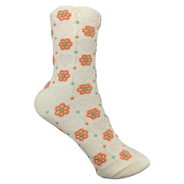 FLOWER PATTERN ANKLE SOCKS