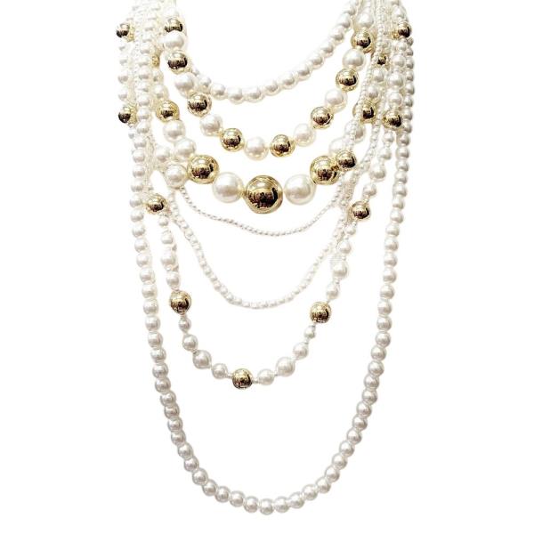 BEADED LAYERED NECKLACE
