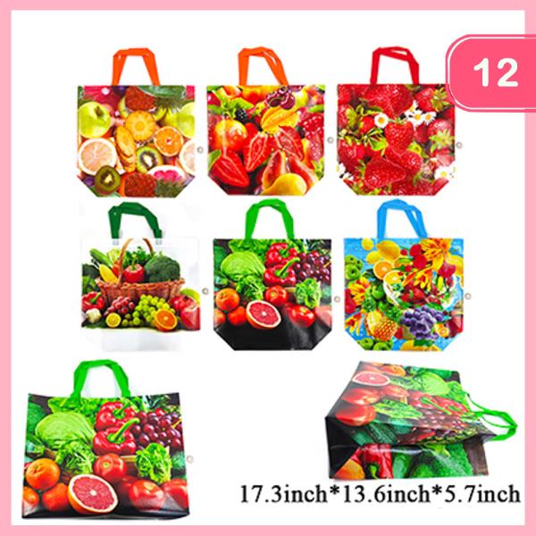 FRUIT TOTE SHOPPING BAG (12 UNITS)