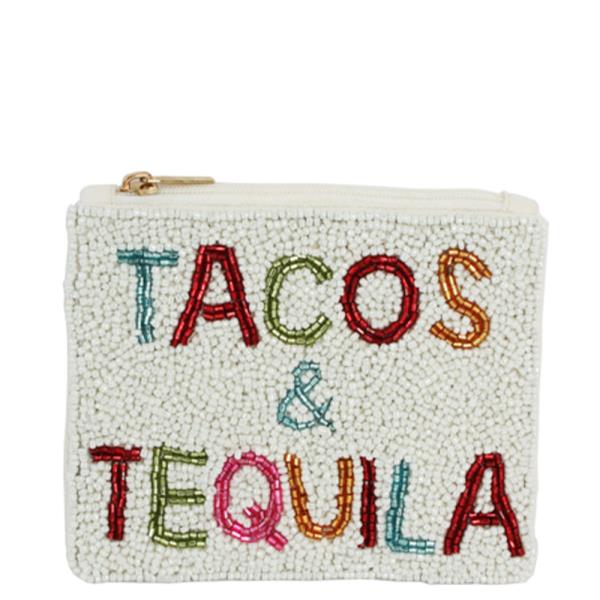 SEED BEAD & TEQUILA COIN PURSE BAG