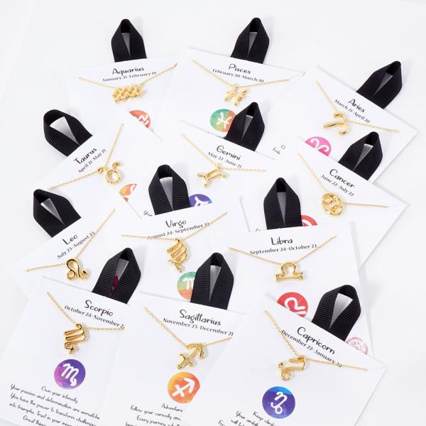 18K GOLD RHODIUM ZODIAC SIGN CHARM NECKLACE