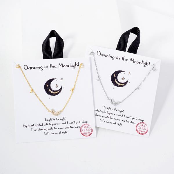 18K GOLD RHODIUM DANCING IN THE MOONLIGHT NECKLACE