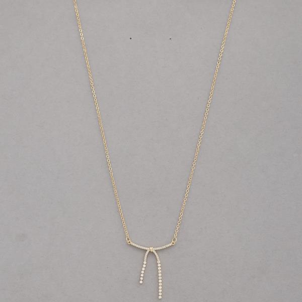 SODAJO CZ PENDANT GOLD DIPPED NECKLACE