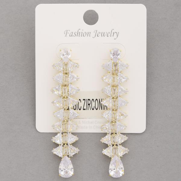 CZ DANGLE EARRING