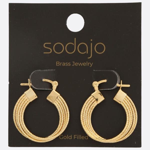 SODAJO HOOP GOLD FILLED EARRING