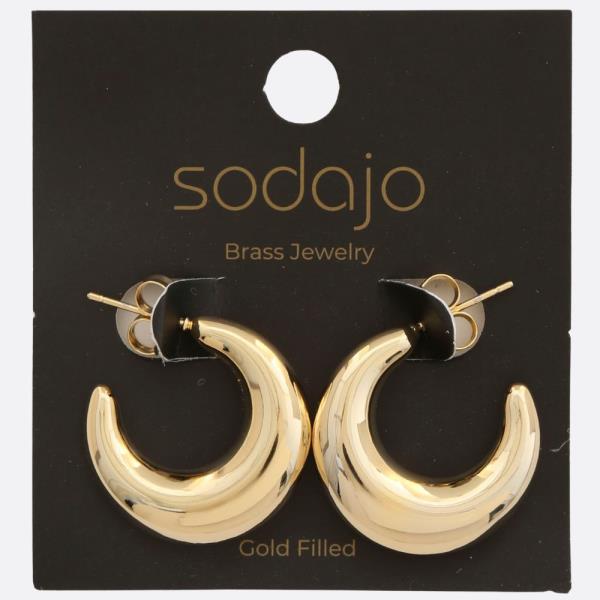 SODAJO OPEN HOOP GOLD FILLED EARRING
