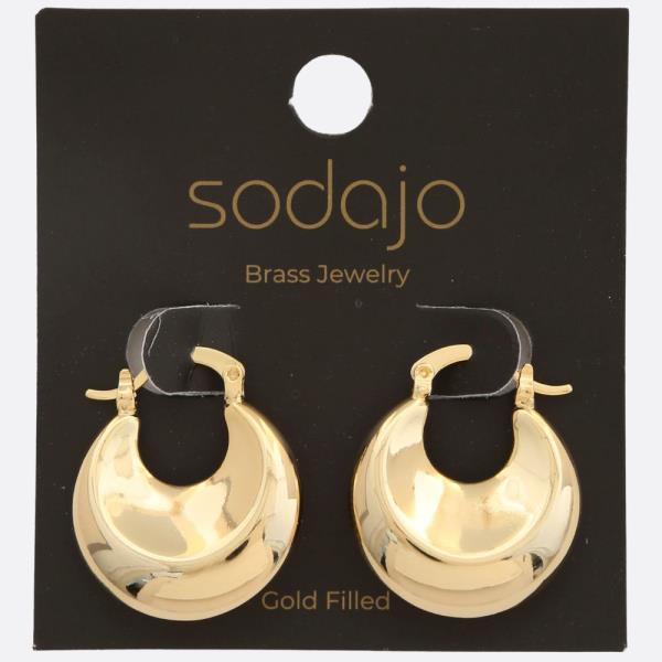 SODAJO PUFFY GOLD FILLED EARRING