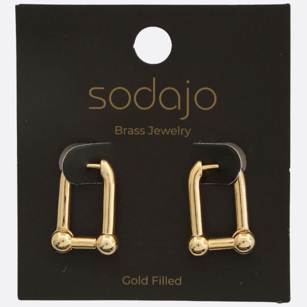 SODAJO U SHAPE GOLD FILLED EARRING