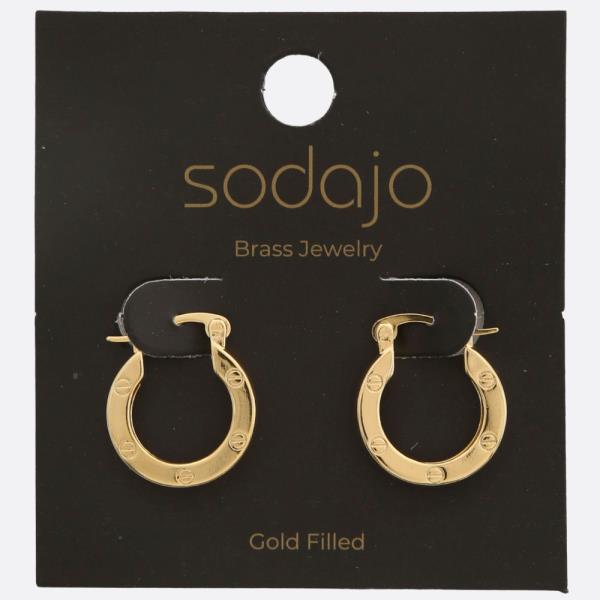 SODAJO HUGGIE HOOP GOLD FILLED EARRING