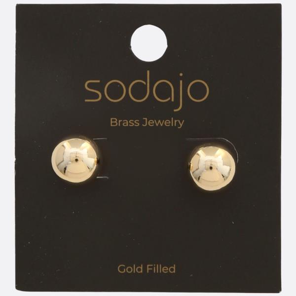 SODAJO BALL BEAD GOLD FILLED EARRING