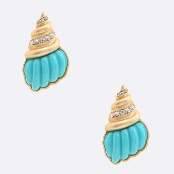 SEASHELL RHINESTONE EARRING
