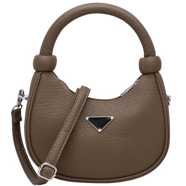 TEXTURED CURVE SHOULDER BAG