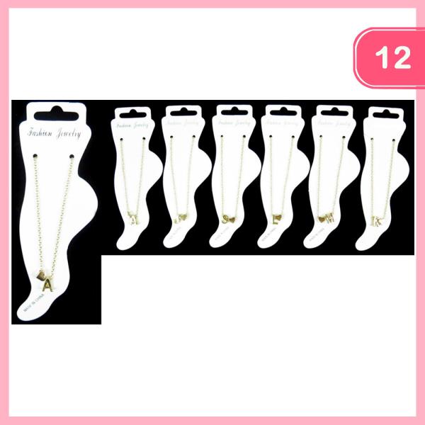 A HEART METAL CHAIN ANKLET (12 UNITS)