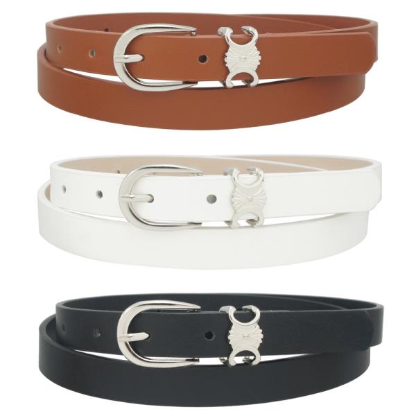 METAL POINT U BUCKLE BELT 3 PC SET