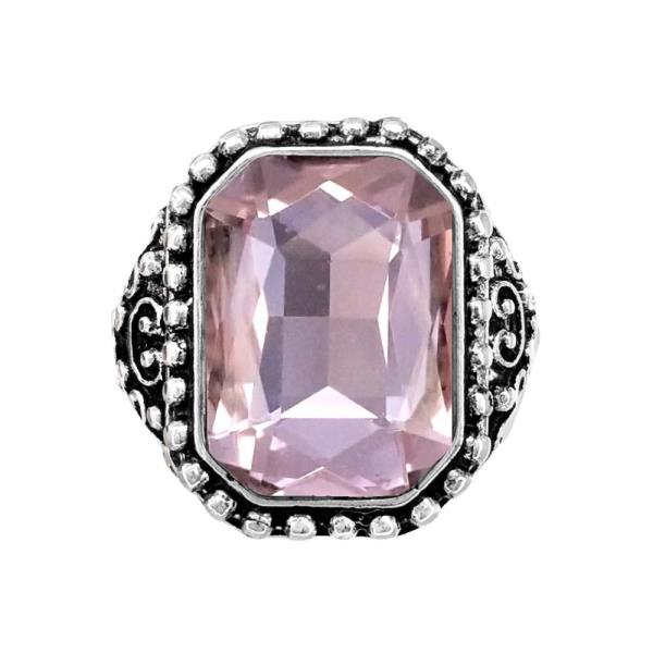FILIGREE PATTERN STONE RING