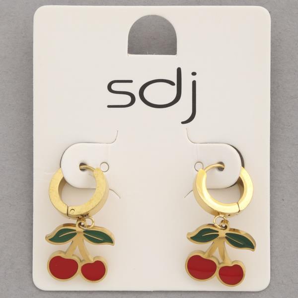 SDJ CHERRY HUGGIE EARRING